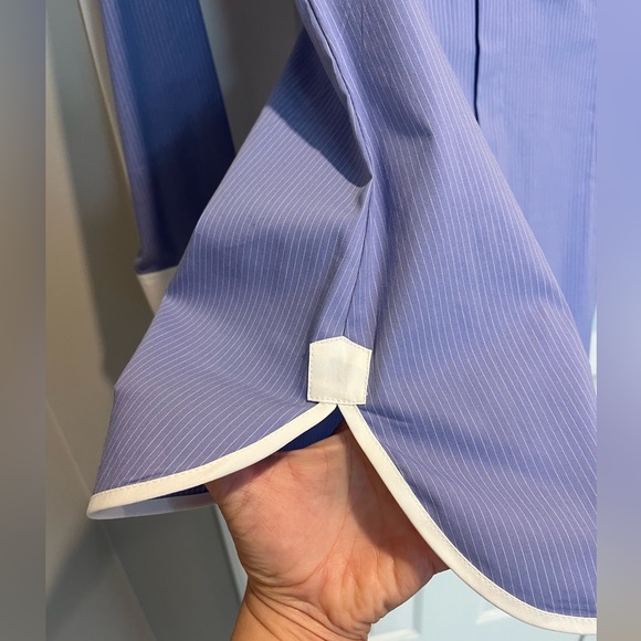 Pin Striped Tailored Button up Dress Shirt - Picture 6 of 8
